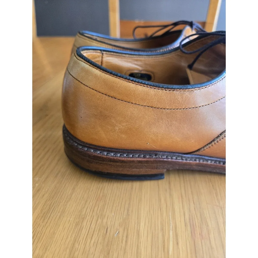 Allen Edmonds Dress Shoes Hillcrest Bicycle Toe Leather Men's 10 C Walnut Brown